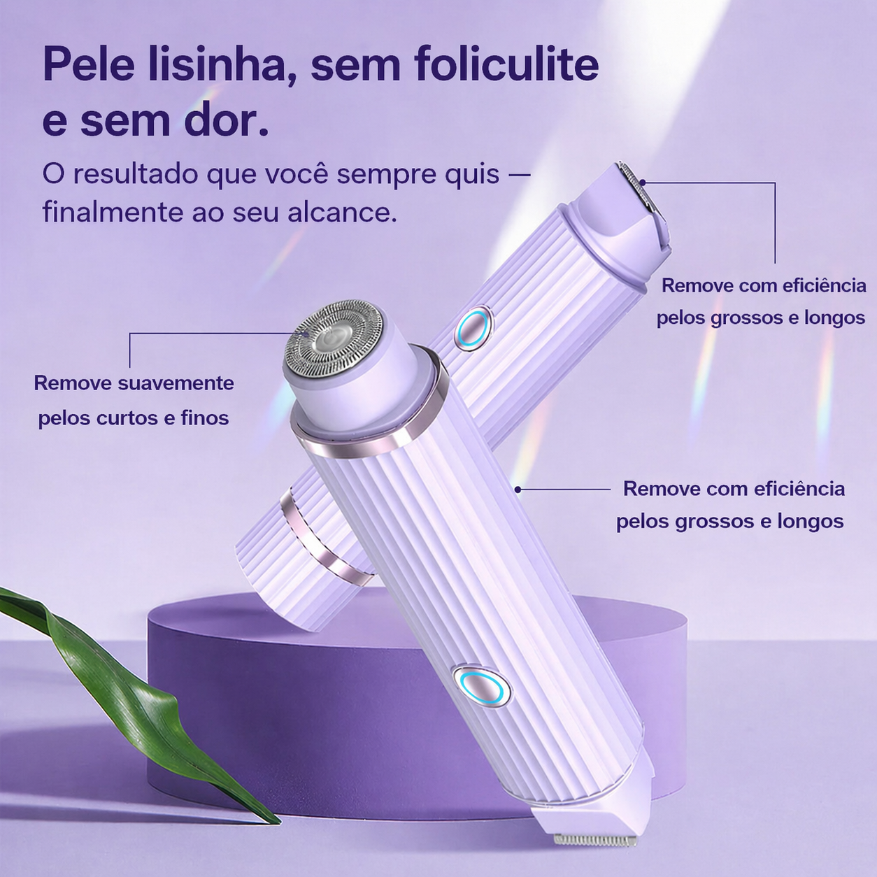LissPro™ Depilador Elétrico - Facial e Corporal À Prova d'Água + Brindes Exclusivos